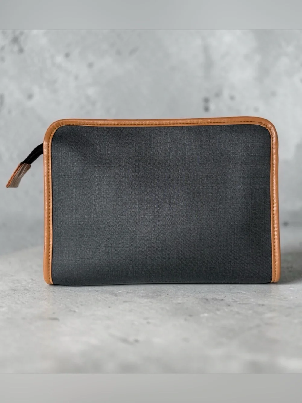 Christian Dior Vintage CD Logo Canvas Leather Toiletry Bag / Clutch Black - Picture 2 of 10